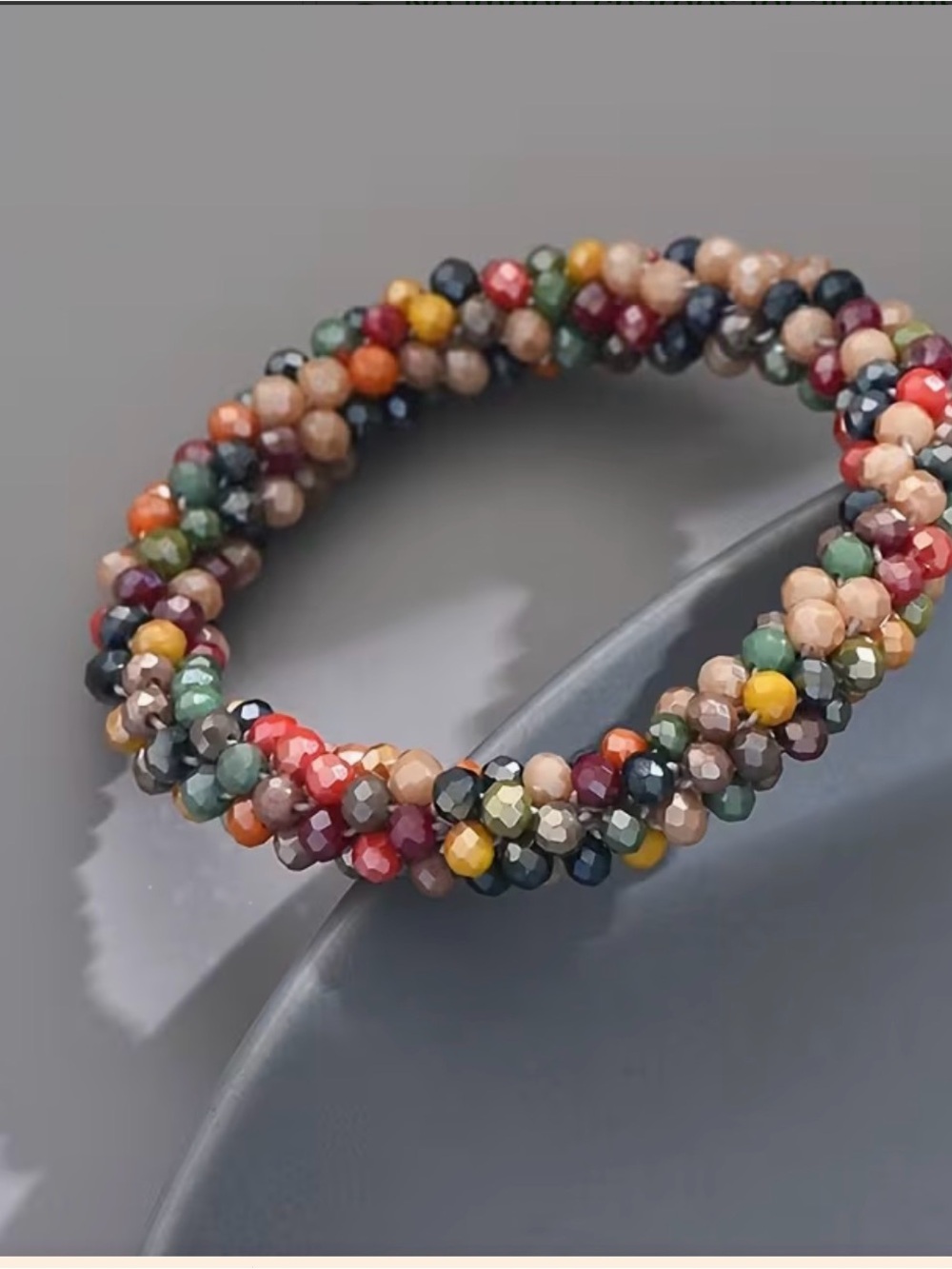 Multicolor Beaded Stretch Bracelet